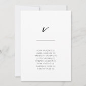 Chic + Simple Modern Script Alfabetical Seating V (Voorkant)