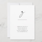 Chic + Simple Modern Script Alfabetical Seating Z (Voorkant)