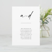 Chic Simple Modern Script Alfabetical Seed A-D