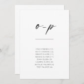 Chic Simple Modern Script Alfabetical Seed O-P (Voorkant / Achterkant)