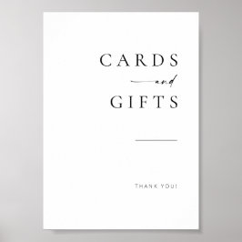 Chic + Simple Modern Script Wedding Cards + Giften Poster