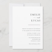 Chic + Simple Modern Script Wedding Invitation (Voorkant)