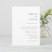 Chic + Simple Modern Script Wedding Invitation (Staand voorkant)