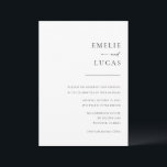 Chic   Simple Modern Script Wedding Invitation<br><div class="desc">Deze eenvoudige, maar elegante trouwuitnodigingen zijn perfect voor het moderne koppel! Met schone en klassieke serif en sans serif lettertypen met een scriptaccentuerlettertype. Pas het ontwerp aan om uw namen en alle belangrijke details van uw grote dag op te nemen! Als u van dit ontwerp houdt, ben zeker om het...</div>