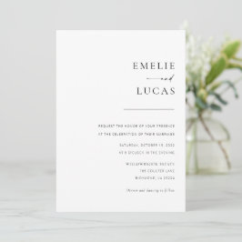 Chic + Simple Modern Script Wedding Invitation