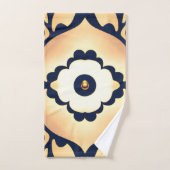 Chic, Simple, Modern, Trending, Tan en Navy Blue Bad Handdoek (Handdoek)