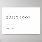 Chic + Simple Modern Wedding Guest Book Sign Poster (Voorkant)