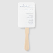 Chic + Simple Modern Wedding Program Fans | Blauw Handwaaier