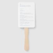 Chic + Simple Modern Wedding Program Fans | Blauw Handwaaier