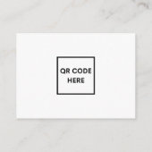 Chic + Simple Modern Wedding QR Code Informatiekaartje (Achterkant)