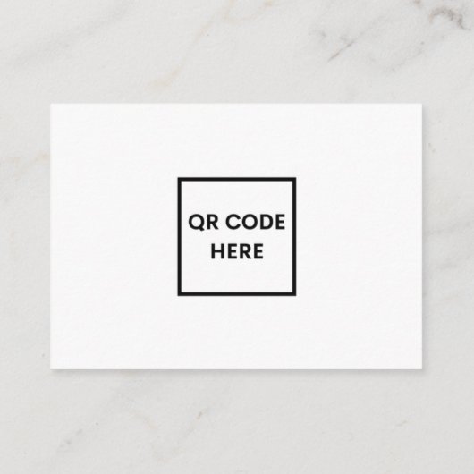 Chic + Simple Modern Wedding QR Code Informatiekaartje (Achterkant)