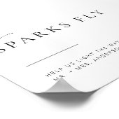 Chic + Simple Modern Wedding Sparkler Exit Sign Poster (Hoek)