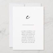 Chic + Simple Moderne Script Alfabetical Seating C (Voorkant)