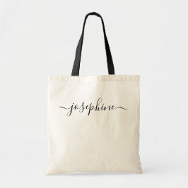 Chic Simple Name Script - Aangepast Tote Bag