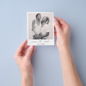 Chic Simple Photo Budget Weddenschap Save the Date Flyer (Hand)