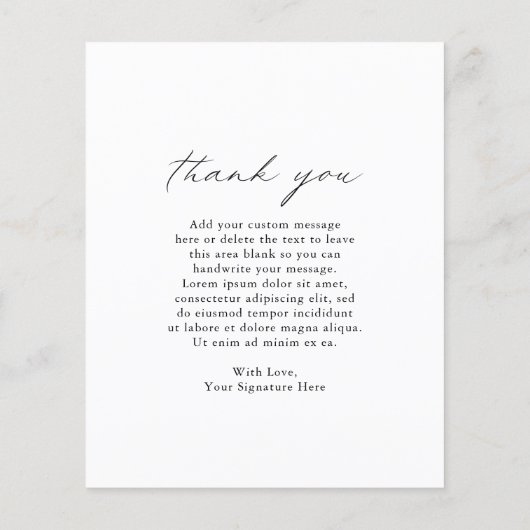 Chic Simple Photo Budget Weduwnaar Hartelijk dank (Achterkant)