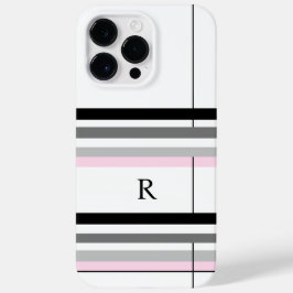 Chic Simple Pink Black Grey White - aangepast mono Case-Mate iPhone 14 Pro Max Hoesje