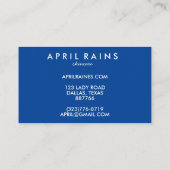 Chic Simple Pink Oranje Blue Rainbows Kortingskaartje (Achterkant)