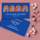 Chic Simple Pink Oranje Blue Rainbows Visitekaartje