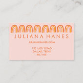 Chic Simple Pink Oranje Rainbows 10 Klantenkaartje (Achterkant)