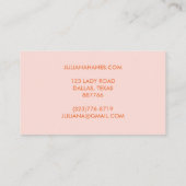 Chic Simple Pink Oranje Rainbows Visitekaartje (Achterkant)