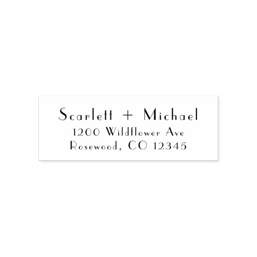 Chic Simple Retouradres Zelfinktende Stempel (Design)