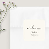 Chic Simple Script Welkom bruiloft Vierkante Sticker