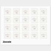 Chic Simple Script Welkom bruiloft Vierkante Sticker (Vel)