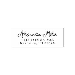 Chic Simple Script Zelfinkende Adresstempel Zelfinktende Stempel