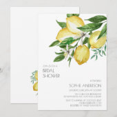 Chic Simple Waterverf Lemon Citrus Vrijgezellenfee Kaart (Voorkant / Achterkant)