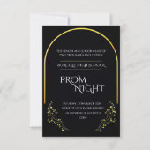 Chic Simplicity: Black Minimalist Prom Night Kaart (Voorkant)