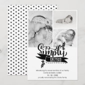 Chic Simply Blessed 3 Photo Birth Announding (Voorkant / Achterkant)