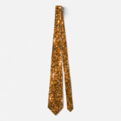 Chic Sinaasappel Gouden Glitter Prom & Party Strop Stropdas (Voorkant)