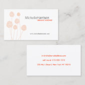 Chic Sinaasappel Pom Pom Flowers Visitekaartje (Voorkant / Achterkant)