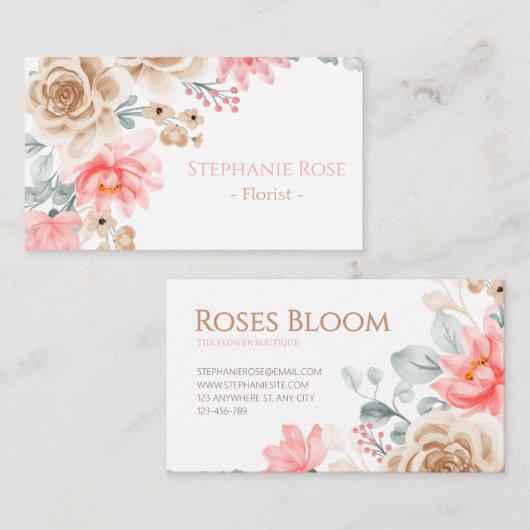 Chic-sjabloon voor visitekaartjes (Voorkant / Achterkant)