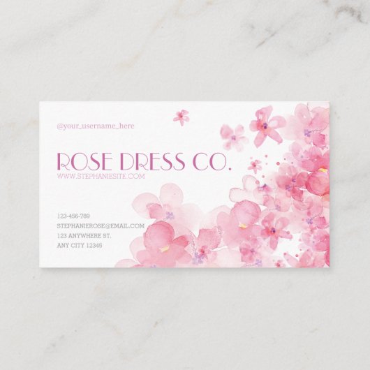 Chic-sjabloon voor visitekaartjes (Achterkant)