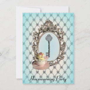 Chic skeleton key new home Housewarming party Kaart