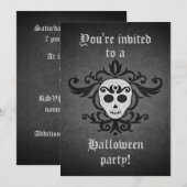 Chic skull Halloween Kaart (Voorkant / Achterkant)