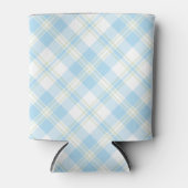Chic Sky Blue en White Check Koelbox Blikjeskoeler (Voorkant)