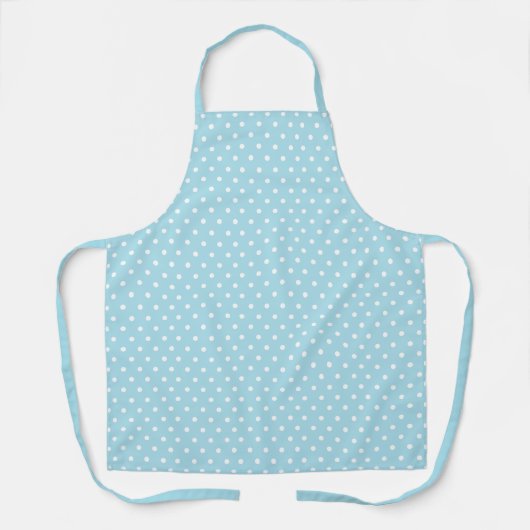 Chic Sky Blue & White Polka Dot Pattern Schort (Voorkant)