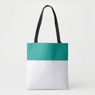 Chic Slank White Eén derde zomer Blauwgroen bovenr Tote Bag