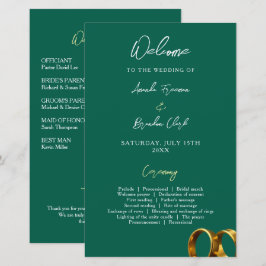 Chic smaragdgroene gouden ringen bruiloft