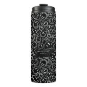 Chic Smiling Face Melting Smile Pattern Black Thermosbeker (Voorkant)