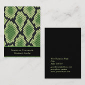 Chic Snake Print Pattern Visitekaartje (Voorkant / Achterkant)