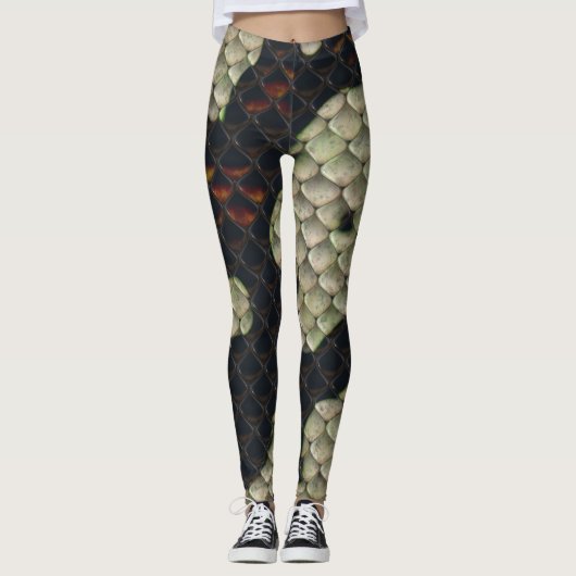 Chic Snake Skin Animal Patroon Leggings (Voorkant)