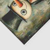 Chic Sneeuwman, Top Hat, Bow Stropdas BA5 Decoupag Tissuepapier (Detail)