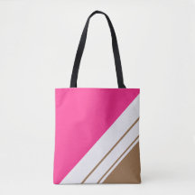 Chic Snoep Roze Mocha White Slant Racing Stripes