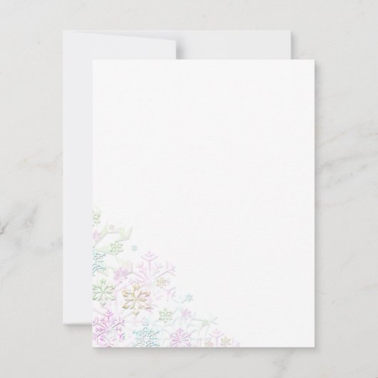 Chic Snowflake Sweet16 Uitnodiging (Achterkant)