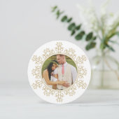 Chic Snowflake | Vakantiefotokaart Feestdagenkaart (Staand voorkant)