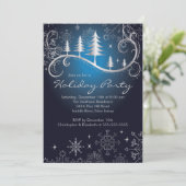 Chic Snowflakes kerstbomen feestdag Kaart (Staand voorkant)